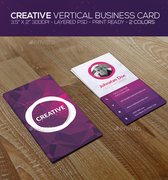 Kreative vertikale Visitenkarte von ZeusEx GraphicRiver