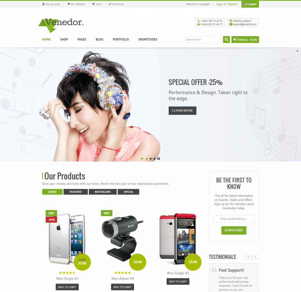 Venedor Standard Venedor WordPress Demos
