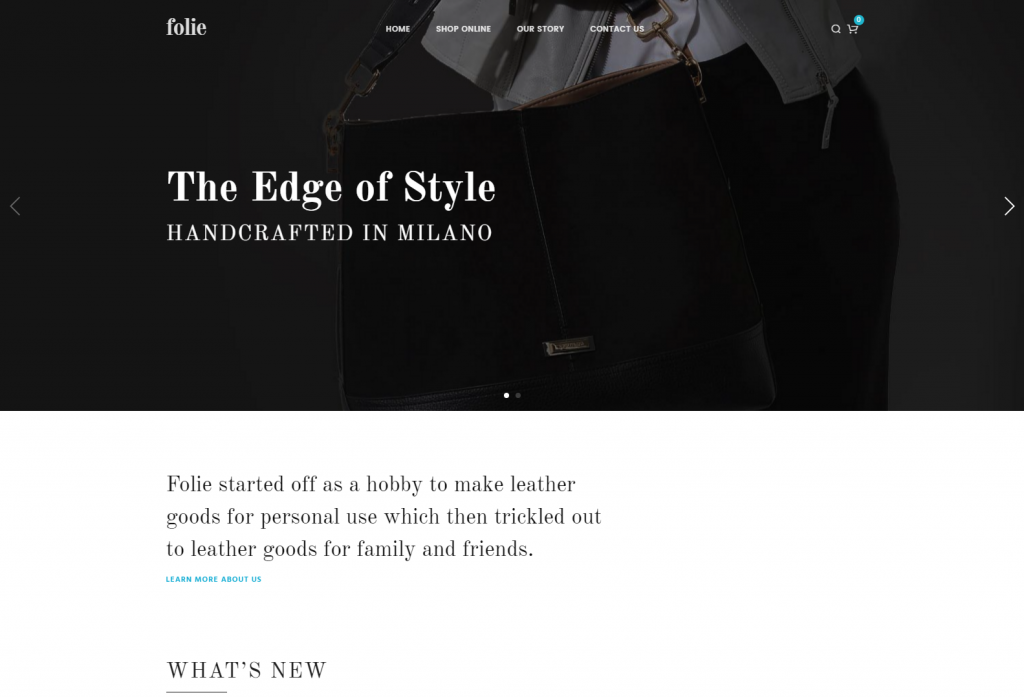 Folie - Shop Classic WP Template - Eine weitere WordPress Seite