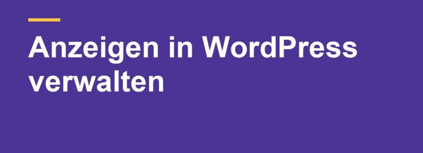 Anzeigen auf WordPress verwalten: Plugins im Vergleich