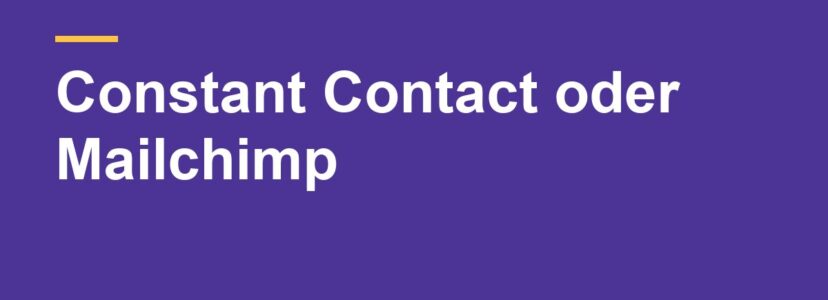 Constant Contact oder Mailchimp: Preise, Funktionen und Support im Vergleich