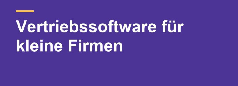 Vertriebssoftware für kleine Unternehmen: 5 CRM-Lösungen im Vergleich